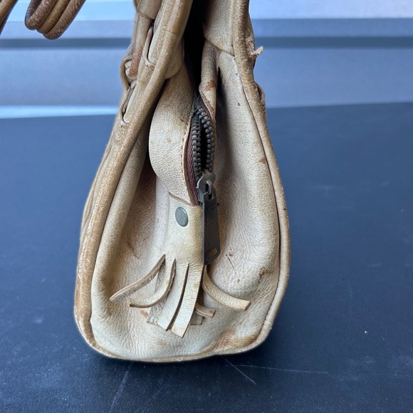 Vintage 1960's Leather Tooled Womens Purse Bag Western Vintage Retro Bag VTG - Picture 8 of 14